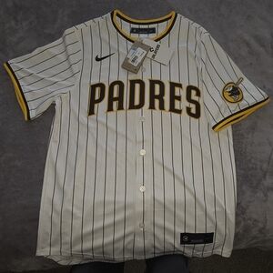 Nike Padres Machado #13 MLB Jersey White Pinstripe Men’s M 2023 Home Limited